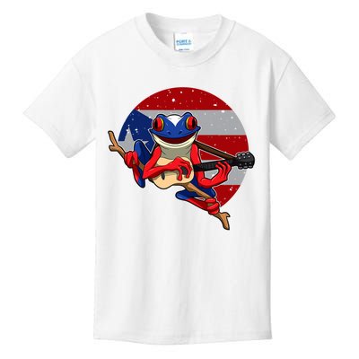 Coqui Frog Playing Guitar Puerto Rico Animal Kids T-Shirt