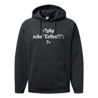 Coding For Php Echo Coffee Coder At Work Performance Fleece Hoodie