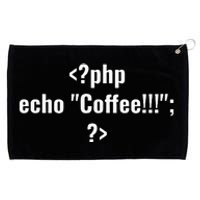 Coding For Php Echo Coffee Coder At Work Grommeted Golf Towel