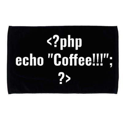 Coding For Php Echo Coffee Coder At Work Microfiber Hand Towel