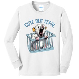 Cute Funny Possum Opossum Animal Kids Long Sleeve Shirt