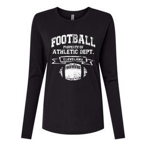 Cleveland Football Property Of Athletic Dept Womens Cotton Relaxed Long Sleeve T-Shirt