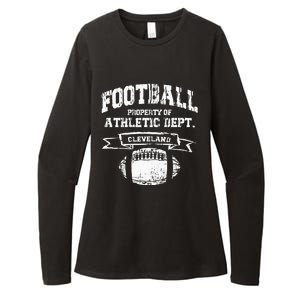 Cleveland Football Property Of Athletic Dept Womens CVC Long Sleeve Shirt