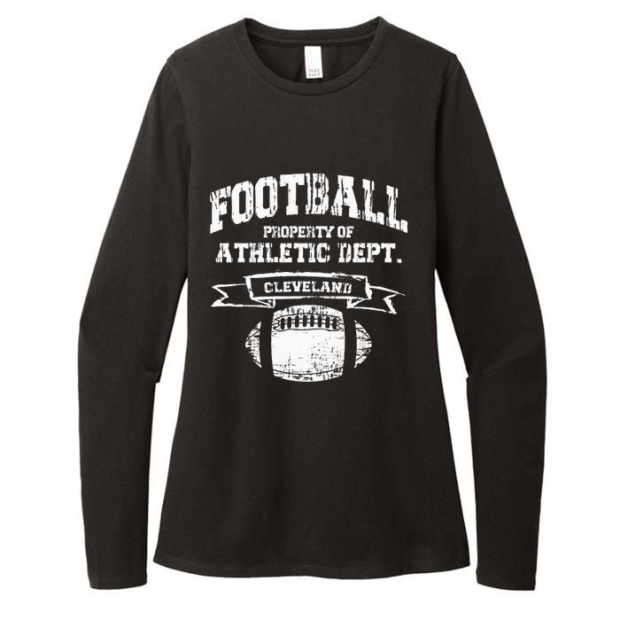 Cleveland Football Property Of Athletic Dept Womens CVC Long Sleeve Shirt