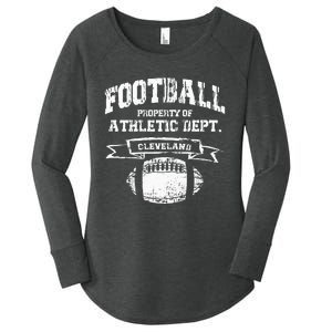 Cleveland Football Property Of Athletic Dept Women's Perfect Tri Tunic Long Sleeve Shirt