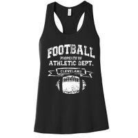 Cleveland Football Property Of Athletic Dept Women's Racerback Tank