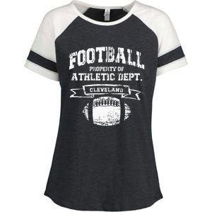 Cleveland Football Property Of Athletic Dept Enza Ladies Jersey Colorblock Tee