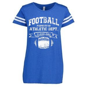 Cleveland Football Property Of Athletic Dept Enza Ladies Jersey Football T-Shirt