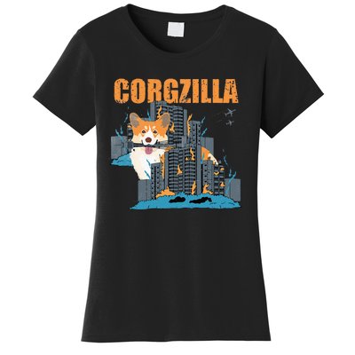 Corgzilla Funny Pembroke Welsh Corgi Pet Dog Lover Women's T-Shirt