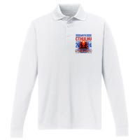 Cthulhu For President 2024 Why Vote For A Lesser Evil Performance Long Sleeve Polo