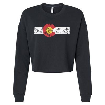 Colorado Flag Patriotic Colorado State Day Cropped Pullover Crew