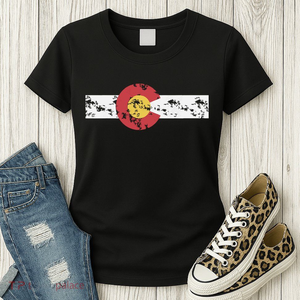 Colorado Flag Patriotic Colorado State Day Womens T-Shirt