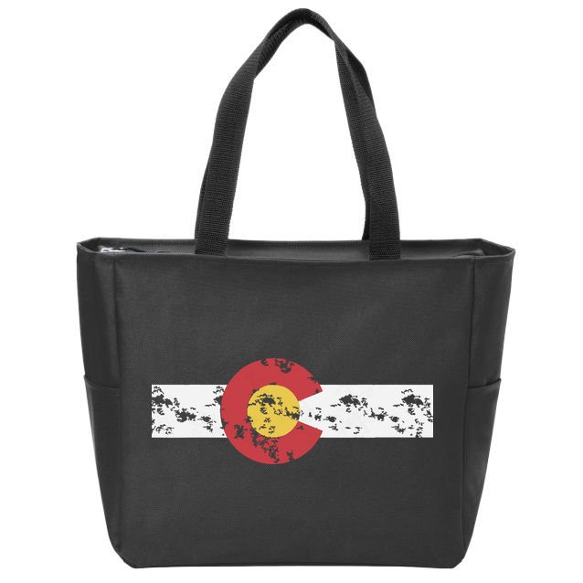 Colorado Flag Patriotic Colorado State Day Zip Tote Bag