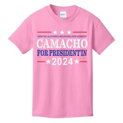 Camacho For PresidentIn 2024 Presidential Election Humor Kids T-Shirt