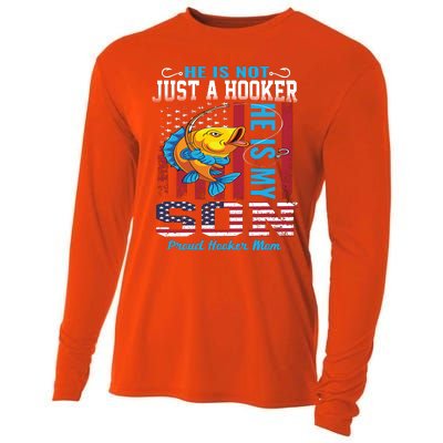 Cool Fishing Proud Hooker Mom Cooling Performance Long Sleeve Crew