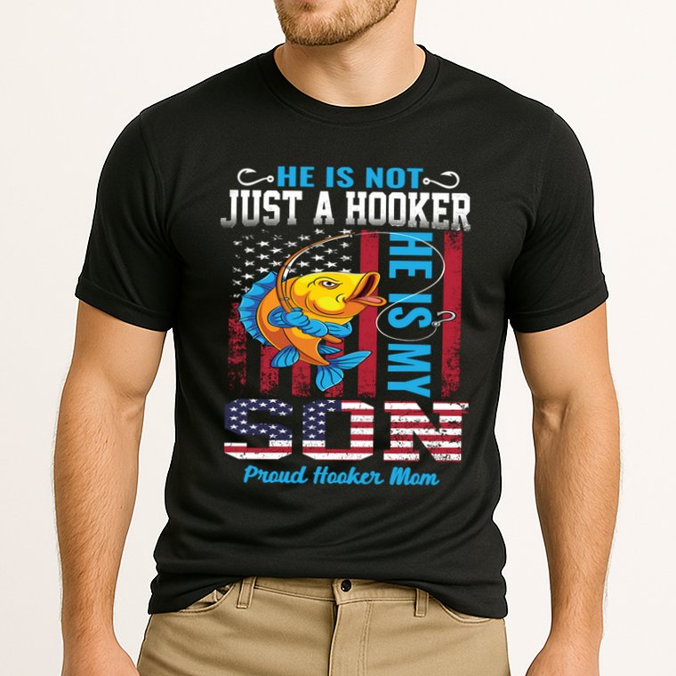 Cool Fishing Proud Hooker Mom Cooling Performance Crew T-Shirt