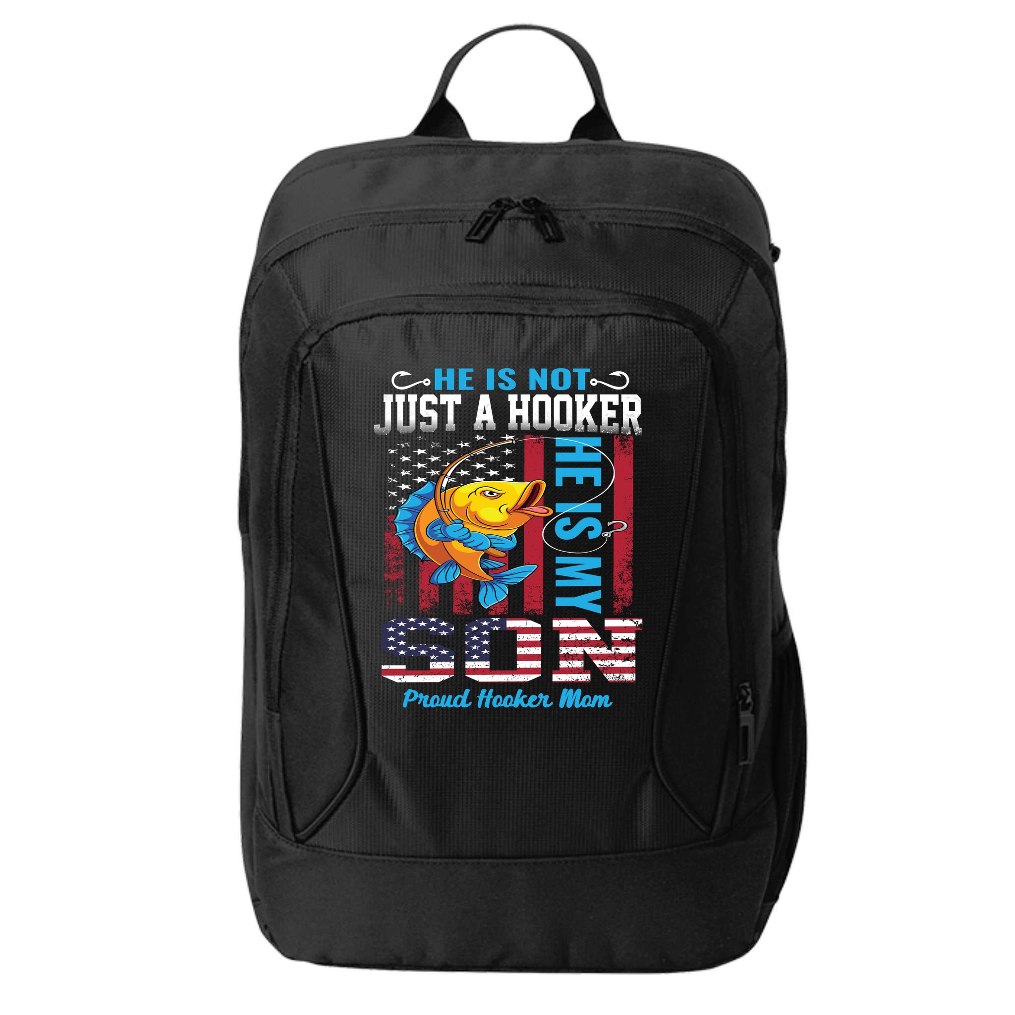 Cool Fishing Proud Hooker Mom City Backpack