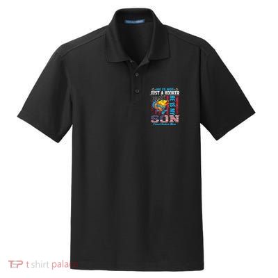 Cool Fishing Proud Hooker Mom Dry Zone Grid Polo