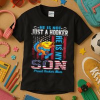 Cool Fishing Proud Hooker Mom Kids T-Shirt
