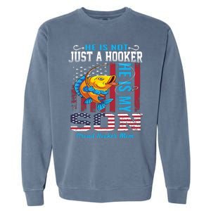 Cool Fishing Proud Hooker Mom Garment-Dyed Sweatshirt