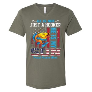 Cool Fishing Proud Hooker Mom V-Neck T-Shirt