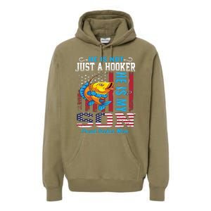 Cool Fishing Proud Hooker Mom Premium Hoodie