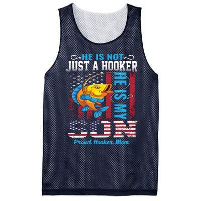 Cool Fishing Proud Hooker Mom Mesh Reversible Basketball Jersey Tank