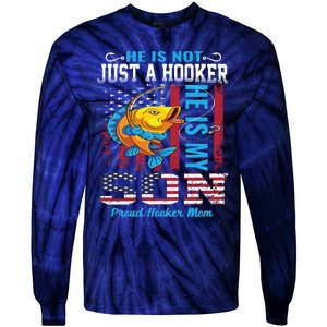 Cool Fishing Proud Hooker Mom Tie-Dye Long Sleeve Shirt