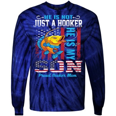 Cool Fishing Proud Hooker Mom Tie-Dye Long Sleeve Shirt