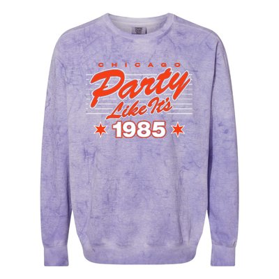 Chicago Football Party Like It’S 1985 Colorblast Crewneck Sweatshirt