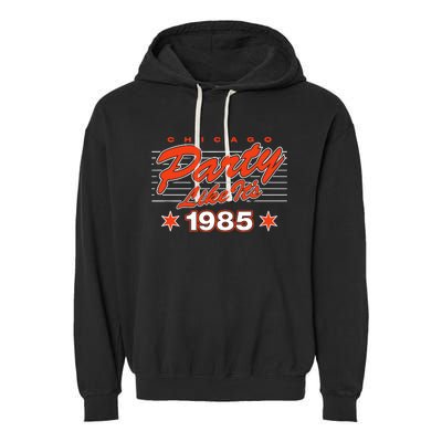 Chicago Football Party Like It’S 1985 Garment-Dyed Fleece Hoodie