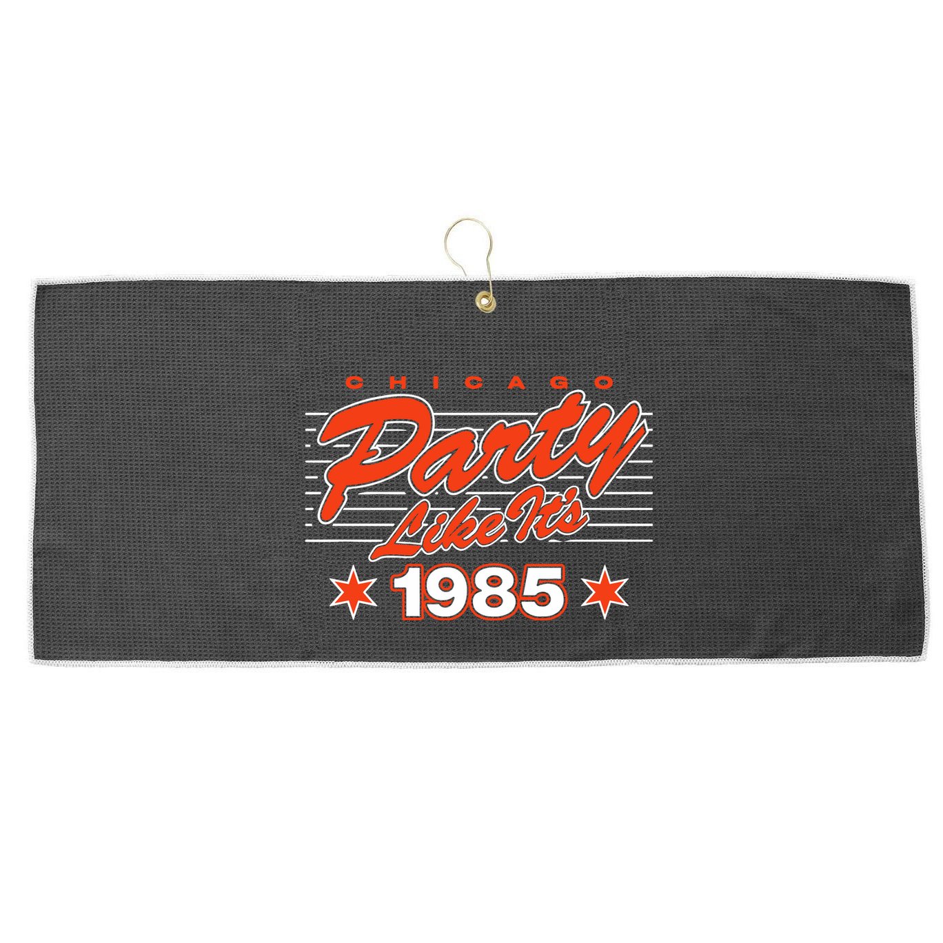Chicago Football Party Like It’S 1985 Large Microfiber Waffle Golf Towel