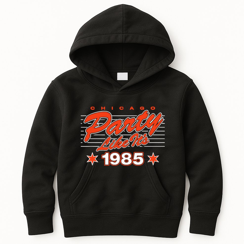 Chicago Football Party Like It’S 1985 Kids Hoodie