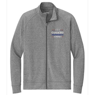 Camacho For PresidentIn 2024 Presidential Election Humor Stretch Full-Zip Cadet Jacket