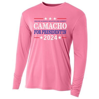 Camacho For PresidentIn 2024 Presidential Election Humor Cooling Performance Long Sleeve Crew