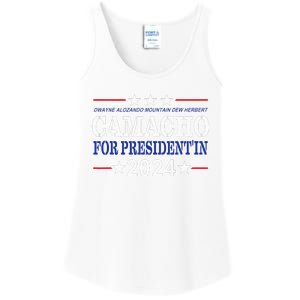 Camacho For PresidentIn 2024 Presidential Election Humor Ladies Essential Tank