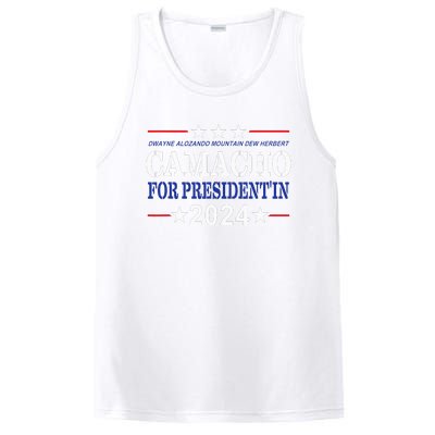 Camacho For PresidentIn 2024 Presidential Election Humor PosiCharge Competitor Tank