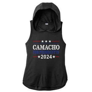 CAMACHO FOR PRESIDENTIN 2024 Presidential Election Humor Ladies PosiCharge Tri-Blend Wicking Draft Hoodie Tank