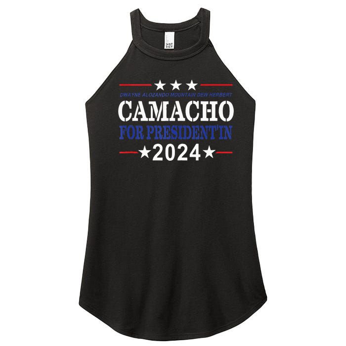 CAMACHO FOR PRESIDENTIN 2024 Presidential Election Humor Women's Perfect Tri Rocker Tank