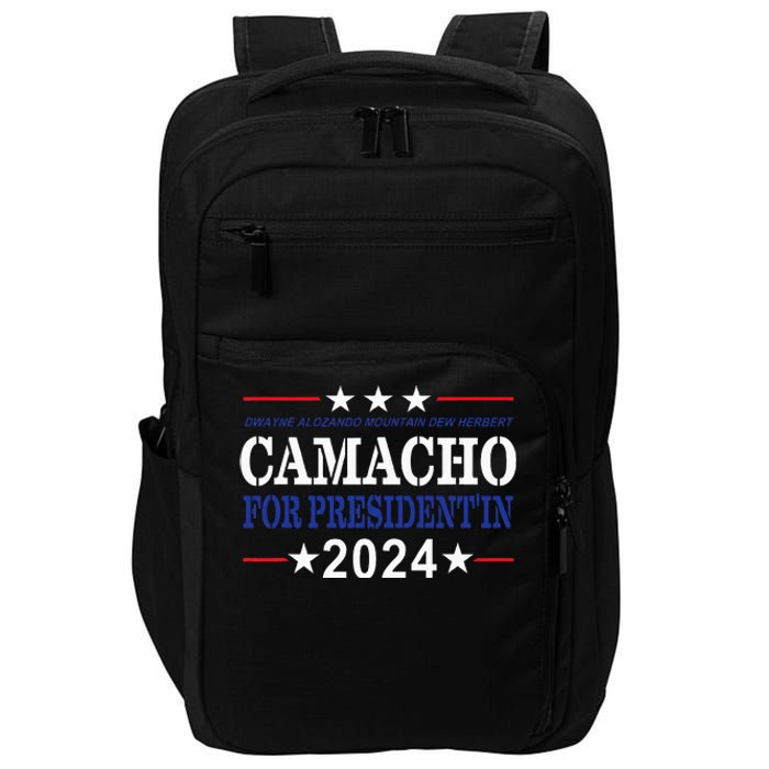 CAMACHO FOR PRESIDENT'IN 2024 Presidential Election Humor Impact Tech Backpack