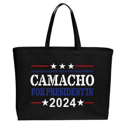 CAMACHO FOR PRESIDENT'IN 2024 Presidential Election Humor Cotton Canvas Jumbo Tote