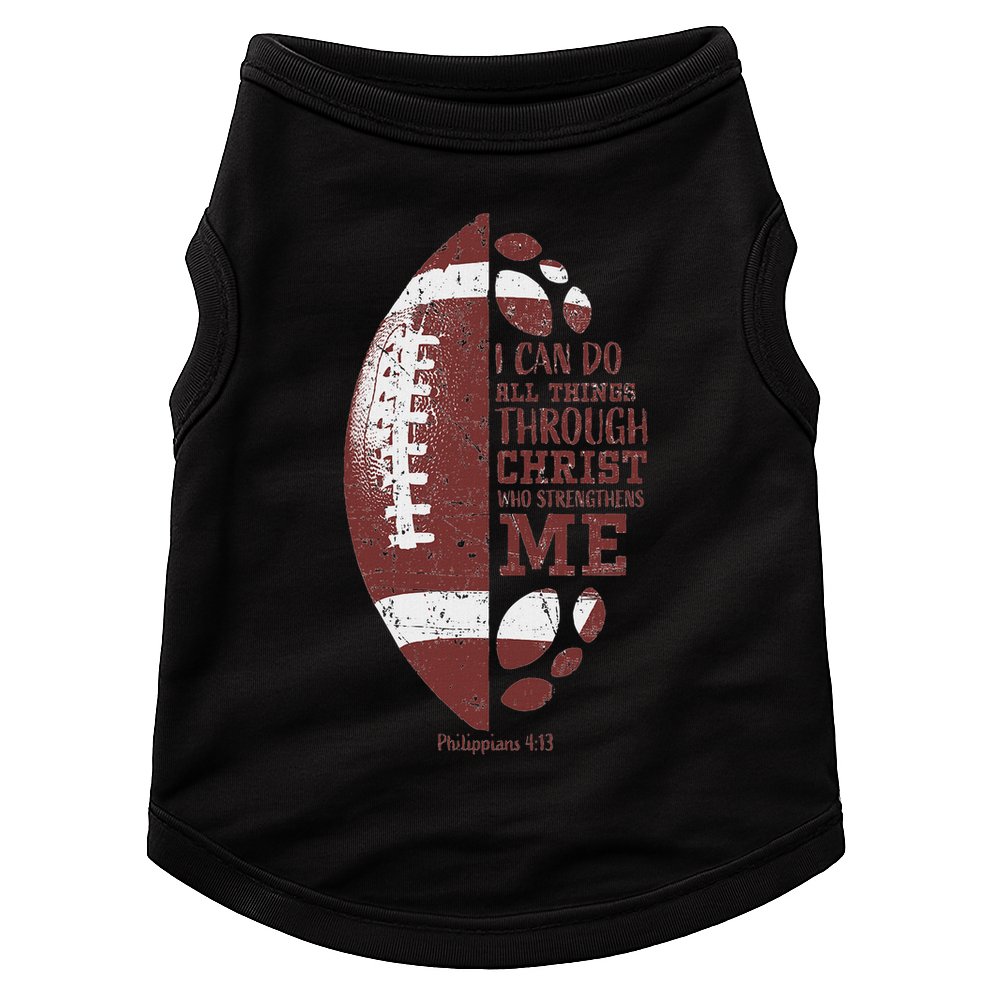Christian Football Philippians 413 S Gifts Doggie Tank
