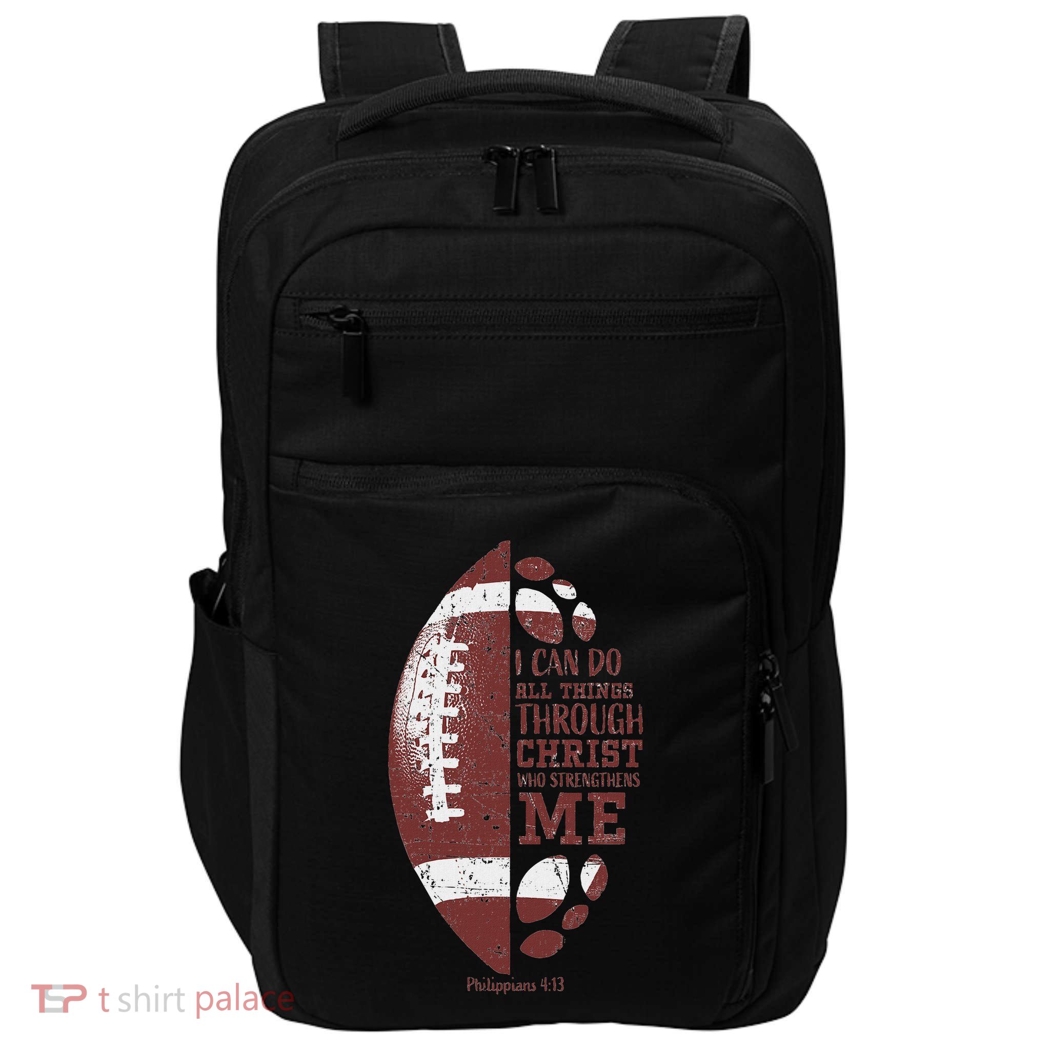 Christian Football Philippians 413 S Gifts Impact Tech Backpack