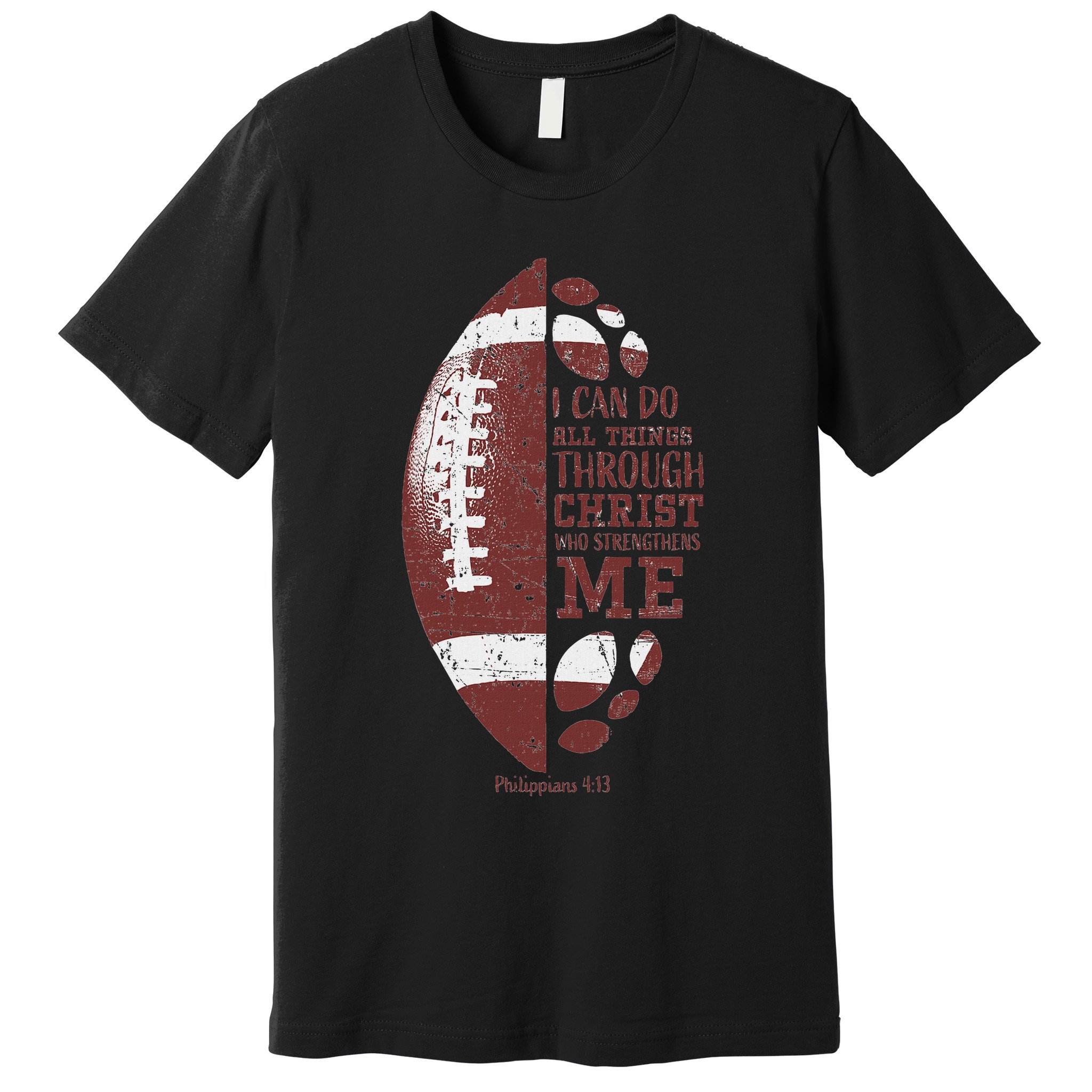 Christian Football Philippians 413 S Gifts Premium T-Shirt