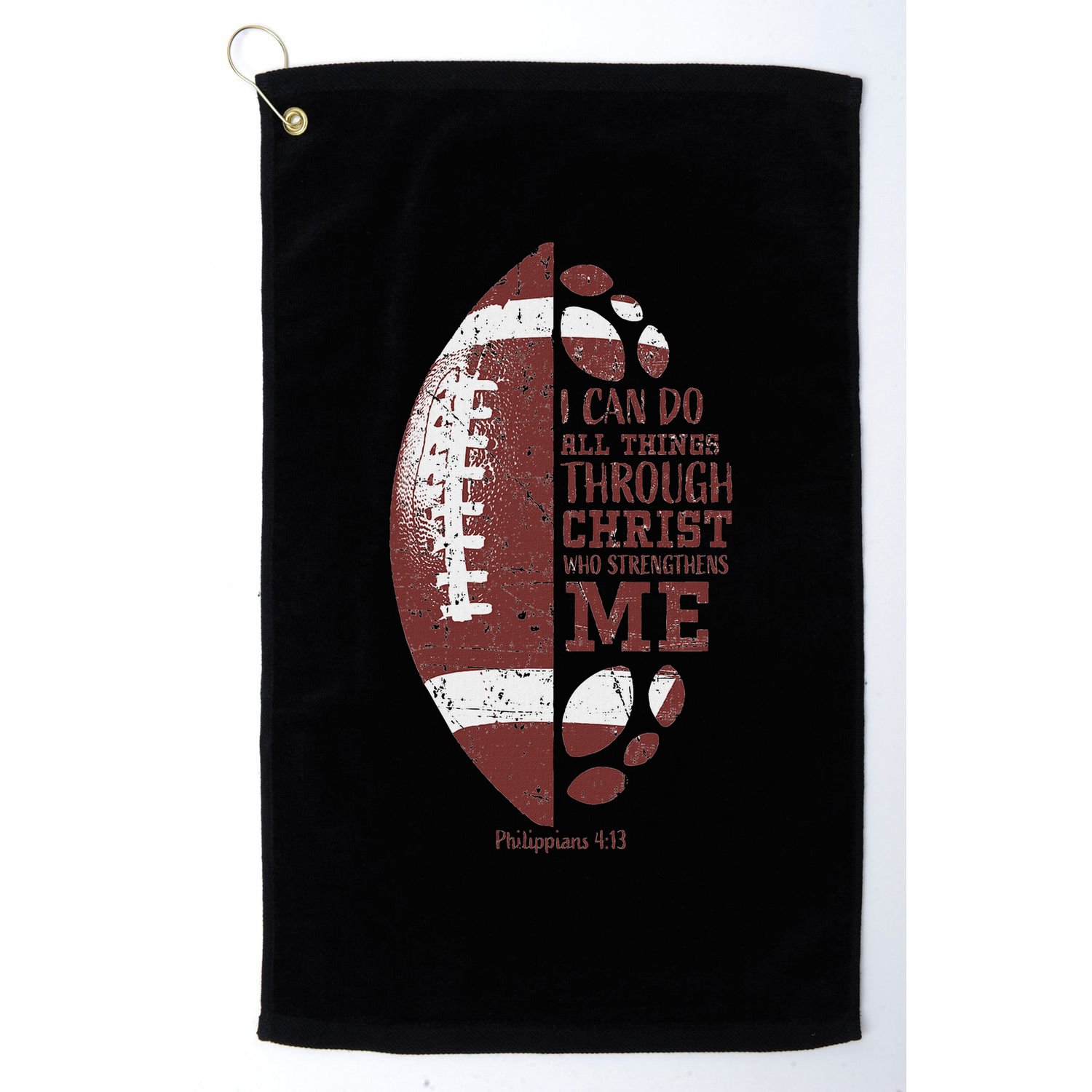 Christian Football Philippians 413 S Gifts Golf Towel