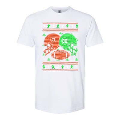 Chistmas Football Player Coach Touchdown Reindeer Sport Great Gift Softstyle® CVC T-Shirt