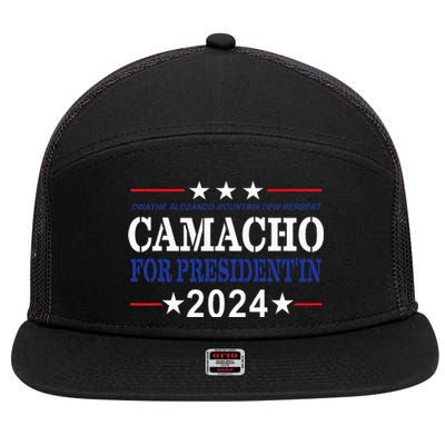 CAMACHO FOR PRESIDENT'IN 2024 Presidential Election Humor 7 Panel Mesh Trucker Snapback Hat