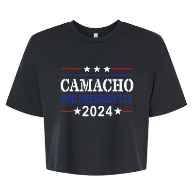 CAMACHO FOR PRESIDENT'IN 2024 Presidential Election Humor Bella+Canvas Jersey Crop Tee