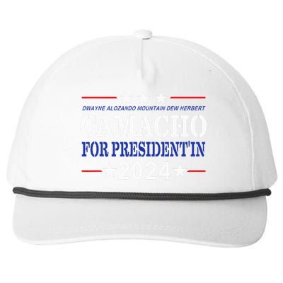 CAMACHO FOR PRESIDENT'IN 2024 Presidential Election Humor Snapback Five-Panel Rope Hat