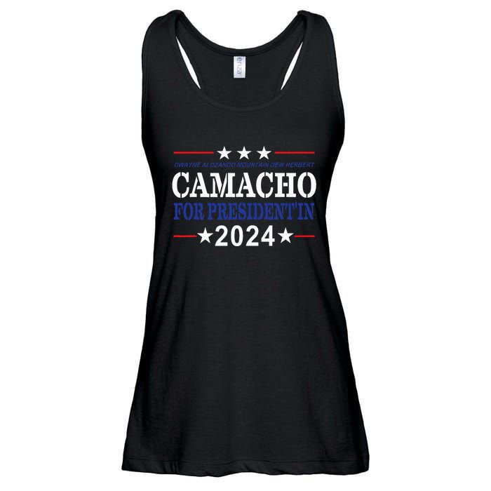 CAMACHO FOR PRESIDENT'IN 2024 Presidential Election Humor Ladies Essential Flowy Tank